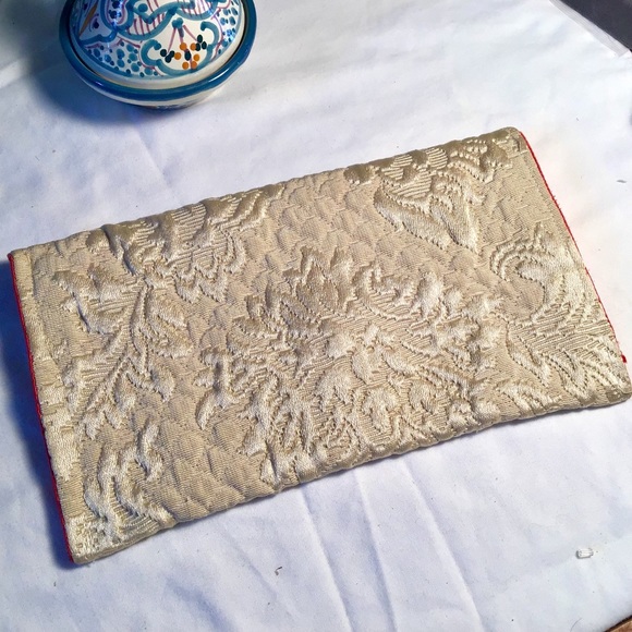 ❤️VINTAGE Damask & Silk Clutch - Picture 5 of 8